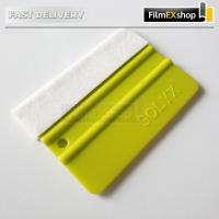 ราคา ยางรีดสติ๊กเกอร์ ยางรีดน้ำ ที่รีดฟิล์ม ที่ปาดน้ำ อุปกรณ์ติดฟิล์มกรองแสง เครื่องมือช่างฟิล์ม CD16 SQUEEGEE W FELT EDGE (10203165298)