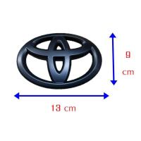 ราคา วัดก่อนสั่งนะครับโลโก้โตโยต้าแบบครอบทับ สีดำด้าน ไม่ต้องแกะโลโก้เดิม Toyota matt black logo emblem for camry yaris vios altis cross fortuner vigo revo (17348515674)