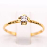 ราคา Happy Jewelry แหวนเพชรของแท้ แหวนเพชรเม็ดเดี่ยว ทองแท้ 9k 37 5 แหวนเพชรผู้หญิง ME513 (16824392642)