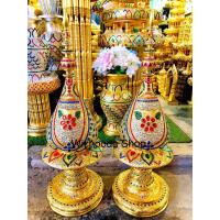 ราคา พานพุ่มทอง พานพุ่มเงิน ปิดแผ่นทองคำเปลว 10 นิ้ว (10803491521)