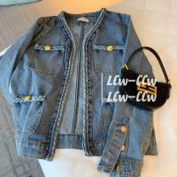 ราคา ส่งของ เสื้อแจ็กเก็ตยีนแขนยาว สไตล์ชาแนล แฟชั่นฤดูใบไม้ผลิ และฤดูใบไม้ร่วง สําหรับผู้หญิง (19693120201)
