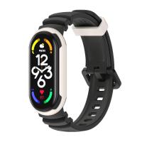 ราคา BassPal สายนาฬิกาสองโทนสีสไตล์สปอร์ตสำหรับ Mi Band 5 6 7สำหรับ Xiaomi MiBand 5 6สายรัดข้อมือเปลี่ยนสายนาฬิกาข้อมือซิลิโคน TPU แบบนิ่ม Miband5สาย Miband7 Miband6 (16972522769)