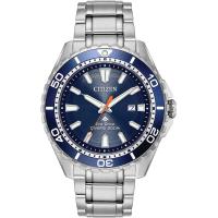 ราคา Citizen Eco Drive Promaster Diver Mens Watch Silver Bracelet Blue Dial (16939445862)