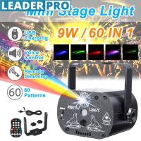 ราคา 110 240V 60 Mode Sound Activated Strobes Laser Light Party Light USB Charging 9W RGB LED Stage Light Christmas Home KTV Party Bar (20210881992)