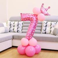 ราคา เด็กปาร์ตี้วันเกิดสีฟ้าสีชมพูดิจิตอลเสาวันเกิดตกแต่งงานแต่งงานบอลลูนดิจิตอล (19967536741)
