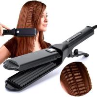 ราคา Professional Hair Curler Hair Crimper Curling Iron Wand Ceramic Corrugated Wave Corn Irons Wave Curler Iron (14060152972)