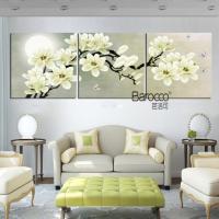 ราคา Fengyide ไม่มีกรอบ 50X50cmX3 ชิ้น HD พิมพ์ภาพวาดสีน้ำมันคลาสสิกสีขาวดอกแมกโนเลียศิลปะผนังสมัยใหม่ภาพของตกแต่งบ้าน INTL ภาพสีน้ํามัน ง่ายๆ ภาพสีน้ํามันสวยๆ (8384257410)