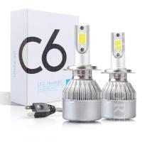 ราคา 1คู่ ไฟหน้ารถยนต์ C6 LED แสงสีขาว H1 H3 H4 H7 H8 H9 H10 H11 H13 9004 9005 9006 9007 HB3 HB4 36W 6000K ไฟหน้ารถ LED (17060388108)