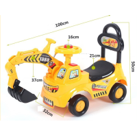 ราคา Daddy toys รถขาไถแมคโคร หรือ รถแม็คโครขาไถ แมคโครเด็กนั่งได้ มีเสียง มีไฟ ตักได้จริง ของเล่นที่ทุกบ้านต้องมีสีเหลือง (18985566675)