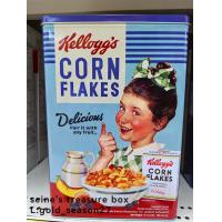 ราคา Kelloggs corn flakes กล่องเหล็ก เคลล็อกส์ อาหารเช้าคอร์นเฟลกส์วินเทจ Metal Box Kelloggs Breakfast Corn Flakes Vintage (21141156363)