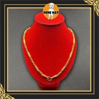 ราคา สร้อยคอลายผ่าหวายปล้องหลอด น้ำหนัก3บาท ยาว24นิ้วชุบเศษทองจากเยาวราช ใส่แล้วดูดีมีราศีนะครับ (8134580036)