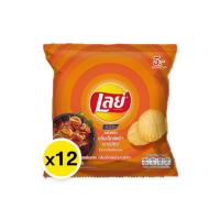 ราคา เลย์ ร็อค มันฝรั่งแท้ทอดกรอบ รสเอ็กซ์ตร้าบาร์บีคิว 12 13กรัม 12ซอง (20665485636)