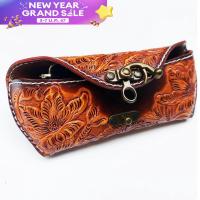 ราคา ซองแว่นตา ซองใส่แว่นตาหนังแท้ ด้านหลังมีหูสำหรับสอดเข็มขัด คาดเอวได้ (17752463070)