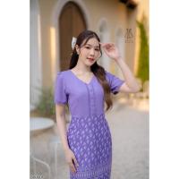 ราคา ทักแชทก่อนสั่งซื้อ ชุดเดรสทำงาน ชุดเดรสผู้หญิง ชุดคุณครู ชุดทำงานผู้หญิง เดรสลายไทย ชุดทำงานลายไทย (19361459355)