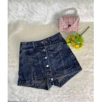 ราคา กระโปรงกางเกง ยีนส์เอวสูง กระดุม 6 เม็ด แต่งกระเป๋าหน้า ผ่าข้าง (17701740802)