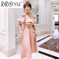 ราคา การออกแบบ RYRYSTYLE 8731ชุดสีชมพูเอวไหล่เปิดไหล่เสื้อเปิดไหล่เซ็กซี่ประเทศไทย (20509800270)