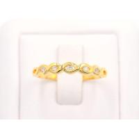 ราคา Happy Jewelry แหวนแถวไขว้ฝังสอดแหวนแถวไขว้ฝังสอด ทองแท้ 9k 37 5 เพชรเกสร ME863 (16982486550)