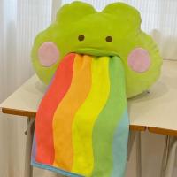 ราคา COD เหมือนกับหนังสือสีแดงตัวเล็ก หมอนผ้าห่ม รูปกบ และอาเจียน สีรุ้ง แบบสร้างสรรค์ 2 in 1 ASDFG (20992737298)