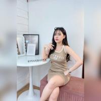 ราคา SpinnyHouse เดรสไหมพรม เดรสสายเดี่ยว มินิเดรส เดรสเกาหลี เดรสทรงรัดรูป สายด้านหลังไขว้น่าร้าก รุ่น ซัมเมอร์ (18539388802)