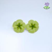 ราคา ต่างหูดินปั้นดอกลีลาวดี เครื่องประดับแฟชั่น ดอกไม้ (1739462272)