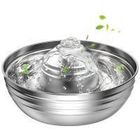 ราคา สแตนเลสน้ำพุอัตโนมัติสำหรับสุนัขขนาด2ลิตรน้ำพุสำหรับสัตว์เลี้ยงที่ให้น้ำสุนัขพร้อมน้ำพุแมวปั๊มที่เงียบ (21262918043)