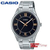 ราคา Casio Standard นาฬิกาข้อมือสุภาพบุรุษ สายสแตนเลส รุ่น MTP V005D 1B5UDF สีเงิน หน้าดำโรมัน (9439387212)