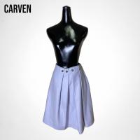 ราคา กระโปรงผ้าวูลอัดกลีบ แบรนด์ Carven Baby Blue Wool Skirt (19929383180)