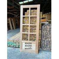 ราคา บานประตูไม้เต็งจิกพร้อมกระจก8 10ช่องลูกฟักไม้ เลือกวงกบได้ (21248539718)