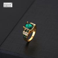 ราคา Lkyou แฟชั่นหรูหรายอดนิยมมรกตเพทายสีเขียวหญิงเครื่องประดับแหวนเพชร (1165282396)