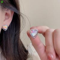 ราคา เครื่องประดับผู้หญิงต่างหูเงินมูนสโตนต่างหูเม็ดกลมหัวใจที่มีสีสันสวยงาม (20401879599)