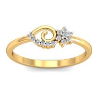 ราคา แหวนทอง 14KT ประดับเพชร 0 10 กะรัต คุณภาพเพชร F VS (9581640541)