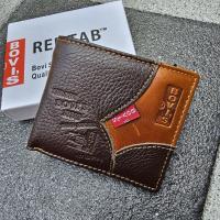 ราคา กระเป๋าสตางค์ผู้ชายหนังแท้ แบรนด์ BOVIS งานดี ช่องใส่บัตรเยอะ หนังนิ่ม ราคาเบาๆ พร้อมกล่อง (21109291546)
