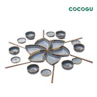 ราคา ออก E Tax ลดหย่อนภาษีได้ COCOGU Ceramic Dinnerware Flower set ชุดจานชามเซรามิก 24 ชิ้น คละสี (16712897177)