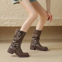 ราคา chloe store รองเท้าบูทหุ้มข้อสูง ดำ น้ำตาล บูทใส่เที่ยว (20945449808)