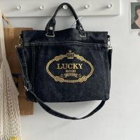 ราคา กระเป๋าปักผ้ายีนส์สำหรับผู้หญิงถุงสิริธรรมดากระเป๋าสะพายไหล่แบบลำลอง (20517055615)