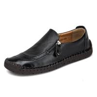ราคา Spring Autumn Men Shoes Genuine Leather Fashion Male Casual Shoes outdoor Breathable Cow Leather Soft comfortable business affairs Mens Driving Shoes (19763972819)