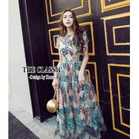 ราคา S XL The classic เดรสยาวงานปัก ใช้ผ้าเนื้อดีปักลายปะการังทั้งตัว งานสวยปักแน่นลายชัด Premium Quality (17879883308)