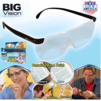 ราคา Big Vision Eyewear แว่นตาขยายไร้มือจับ แว่นขยายชนิดสวมใส่ ขยายชัดถึง 160 เท่า ใช้งานง่าย (17947612860)