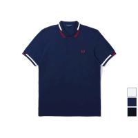 ราคา FRED PERRY อังกฤษแท้22 Perry FP Grain ยอดนิยมแฟชั่นผู้ชายผ้าฝ้ายเสื้อ Lapel เสื้อโปโลแขนสั้นเสื้อยืดสีดำ (16783248881)