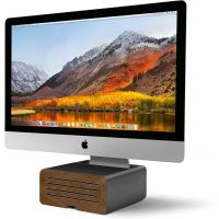 ราคา Twelve South HiRise Pro for iMac Displays Monitors Height adjustable stand w storage reversible front leather inlay (15286352627)