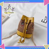 ราคา เด็ก Drawstring ถุงถังการ์ตูนมิกกี้เมาส์พิมพ์ C Rossbody กระเป๋า Messenger สำหรับสาวๆ (16209275344)