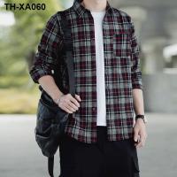ราคา The spring and autumn period the han edition plaid new young men long sleeve joker big yards of mens leisure tide (19158961138)