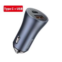 ราคา Baseus Car Charger 20W 40W USB Type C Fast Car Phone Charging QC3 0 PD Quick Charger สำหรับ iPhone 14 13 Pro Max Xiaomi Huawei Charge (6226260028)