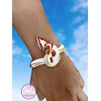ราคา กำไลพญานาค เขียว แดง ขาว กำไลข้อมือนาค (8804880917)