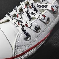ราคา ใหม่120ซม 150ซม 1คู่ Sanrio Tali sepatu ceper Kuromi Hello Kitty ไม่ยืดหยุ่นเชือกผูกรองเท้าหนาลำลองเครื่องประดับ (21170477015)