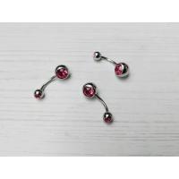 ราคา จิวสะดือสแตนเลสแท้ จิวหูสแตนเลสแท้ Navel 2 CZ STONE Korean earring navel CZ Stainless Steel ascessories (10693913977)