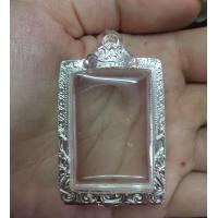 ราคา ตลับเงินแท้ ใส่พระสมเด็จมาตรฐานทั่วไป ขนาดจอกระจก 2 5x3 6cm (18515174328)