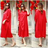 ราคา ส่งเร็ว All88style ตอนรับเทศกาลตรุษจีน มี เดรสโทนสีแดงมากแนะนำตัว Dress ผ้าไหมอิตาลี โทนสีแดง ดีเทลเป็นคอจีน แต่งกระดุมจีน แขนยาว ทรงปล่อยๆ ด้านในมีเชือก ผูกปรับด้านใน ทรงสวยดูดี เนื้อผ้าพริ้วทิ้งตัวใ