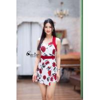ราคา พร้อมส่ง S 4XL GANNIESHOP J7 dress เดรส เดรสสั้น คอวี เดรสสีแดง เดรสสีขาว เดรสลายดอกไม้ เดรสสายเดี่ยว เดรสสาวอวบ ใส่ไปทะเล ใส่ไปงานแต่ง ใส่เที่ยว (19286501144)