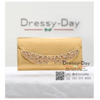 ราคา กระเป๋าคลัชออกงาน พร้อมส่ง สวย หรู TE076 GLD ทอง (14091335305)